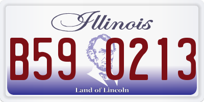 IL license plate B590213