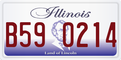 IL license plate B590214