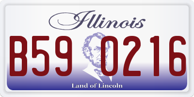 IL license plate B590216