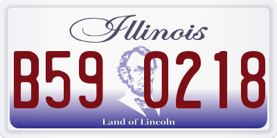IL license plate B590218