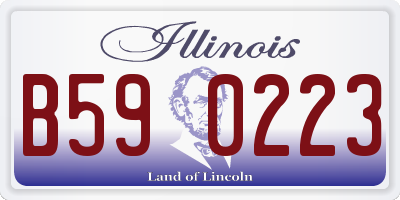 IL license plate B590223