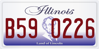 IL license plate B590226