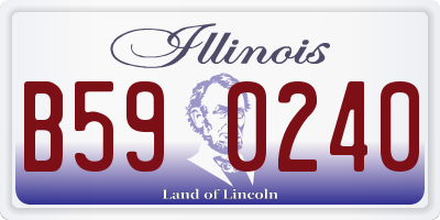 IL license plate B590240