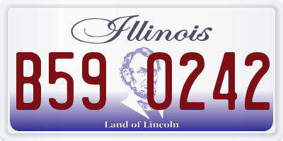 IL license plate B590242