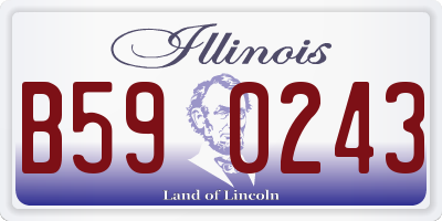 IL license plate B590243