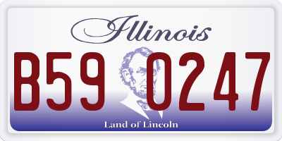 IL license plate B590247
