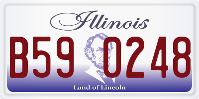 IL license plate B590248