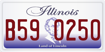 IL license plate B590250
