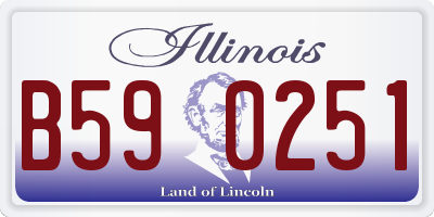 IL license plate B590251