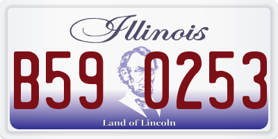 IL license plate B590253