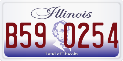 IL license plate B590254