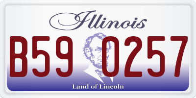 IL license plate B590257