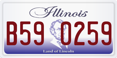 IL license plate B590259