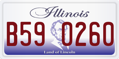 IL license plate B590260