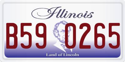 IL license plate B590265