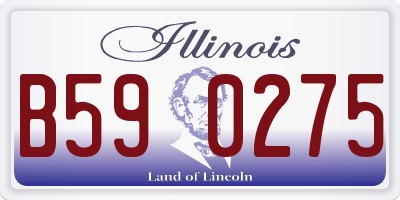 IL license plate B590275