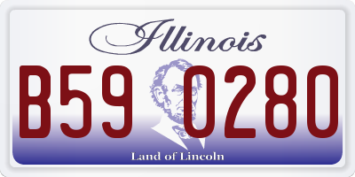 IL license plate B590280