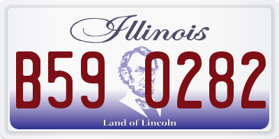 IL license plate B590282