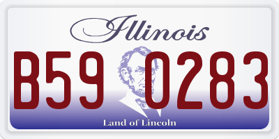 IL license plate B590283