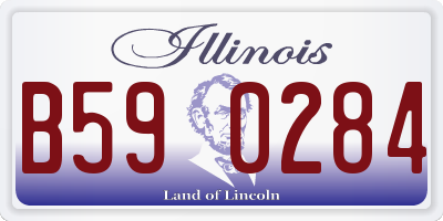 IL license plate B590284