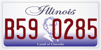 IL license plate B590285