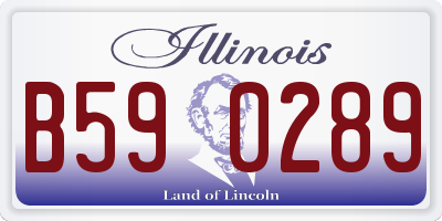 IL license plate B590289