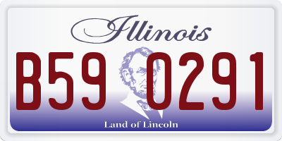 IL license plate B590291