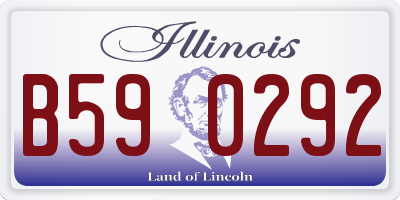 IL license plate B590292
