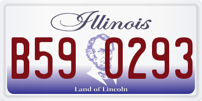 IL license plate B590293
