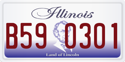 IL license plate B590301