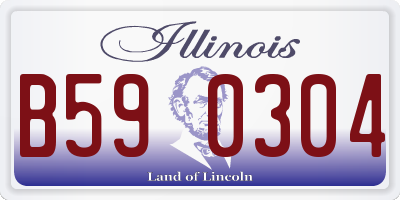 IL license plate B590304