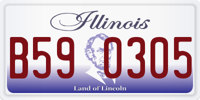 IL license plate B590305