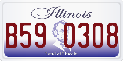 IL license plate B590308