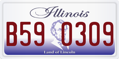 IL license plate B590309