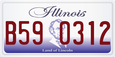 IL license plate B590312