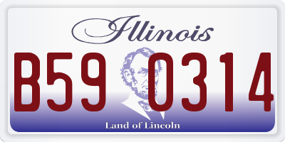 IL license plate B590314