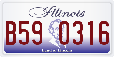 IL license plate B590316