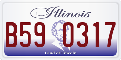 IL license plate B590317