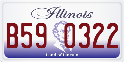 IL license plate B590322