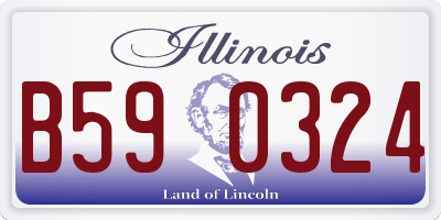 IL license plate B590324