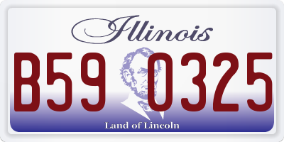 IL license plate B590325