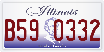 IL license plate B590332