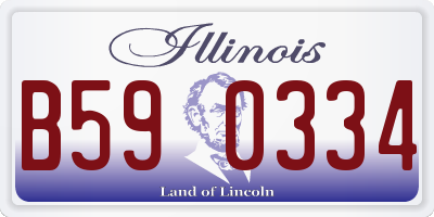 IL license plate B590334