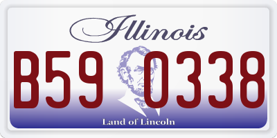 IL license plate B590338