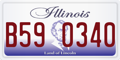 IL license plate B590340