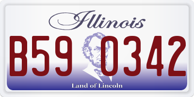 IL license plate B590342