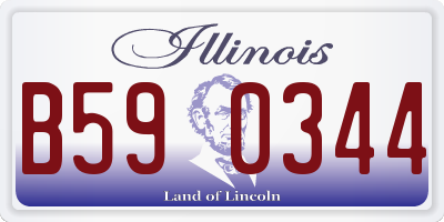 IL license plate B590344