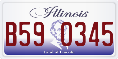 IL license plate B590345