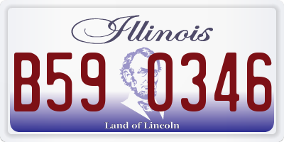 IL license plate B590346