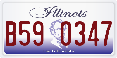 IL license plate B590347